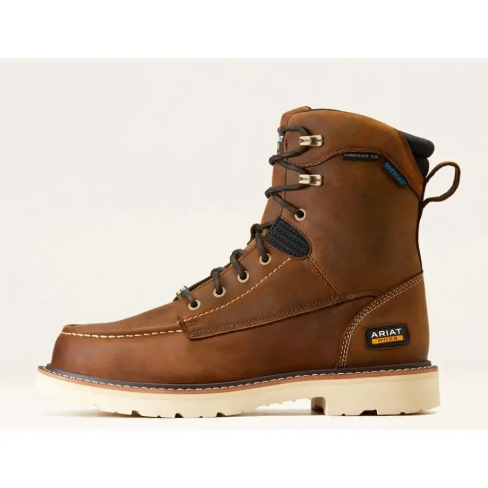 Ariat Rebar Lift 8 H20 Composite toe Men’s Sz 6 distressed brown